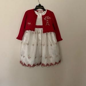 American Princess Holiday Dress and Cardigan size 4T.